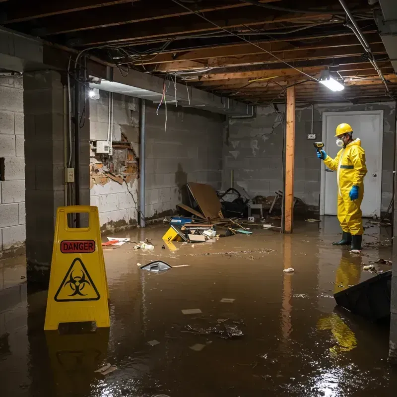 Flooded Basement Electrical Hazard in Ault Field, WA Property